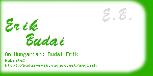 erik budai business card